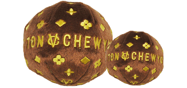 Chewy Vuiton Ball Toy Small